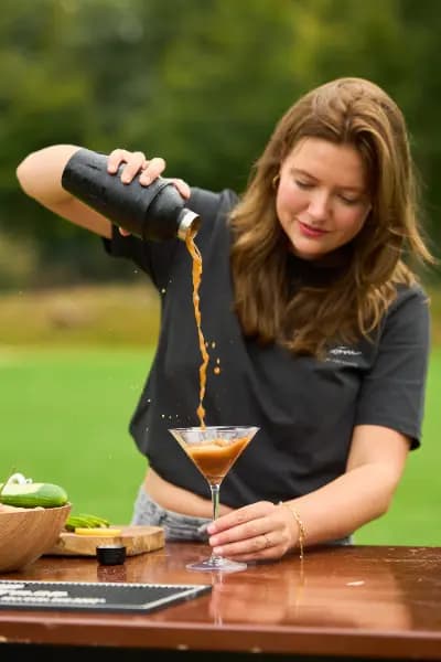 Kleurrijk gerecht van bovenaf